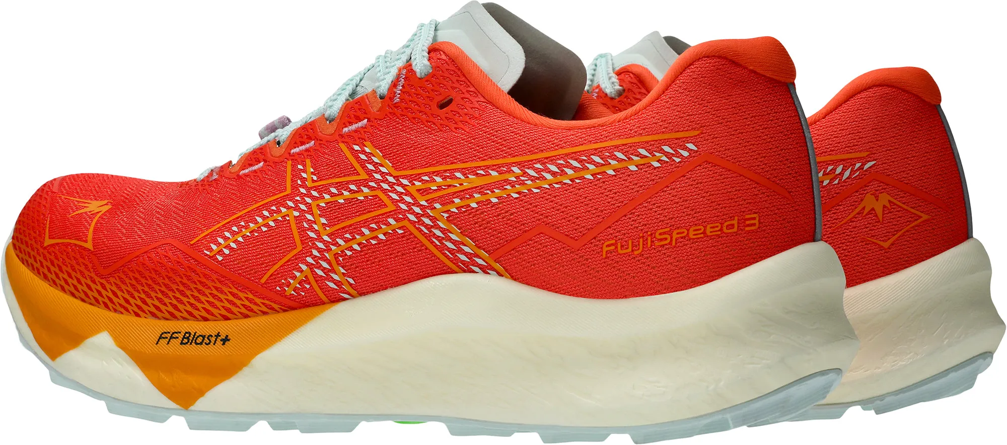 slim cut Asics FujiSpeed 3 Mens Trail Running Shoes - Red