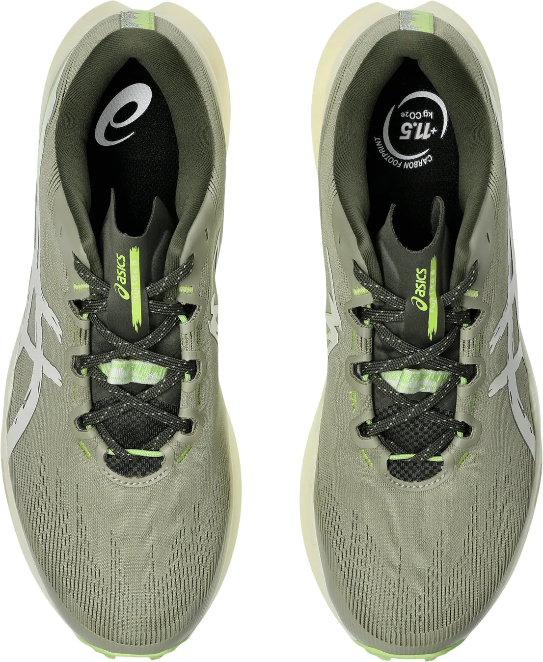 Asics Fuji Lite 6 Mens Trail Running Shoes - Green Power Movement Adapt Fit