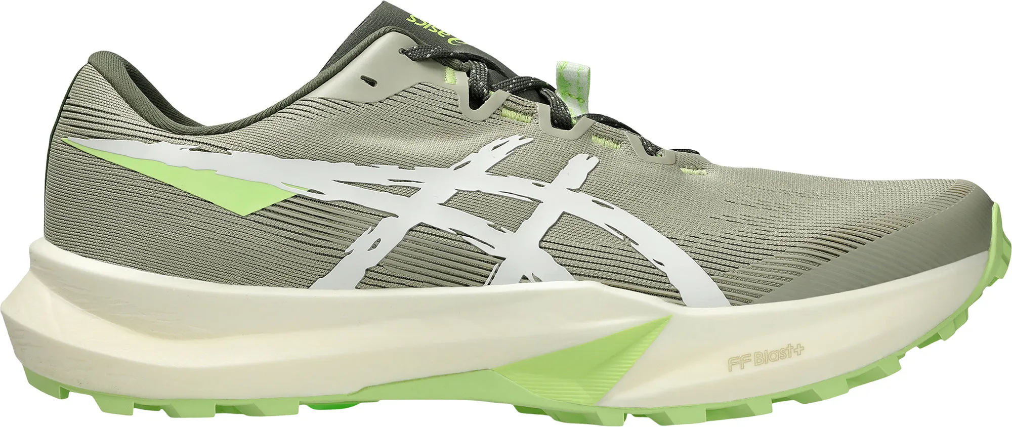 Asics Fuji Lite 6 Mens Trail Running Shoes - Green Stable Support Max Energy