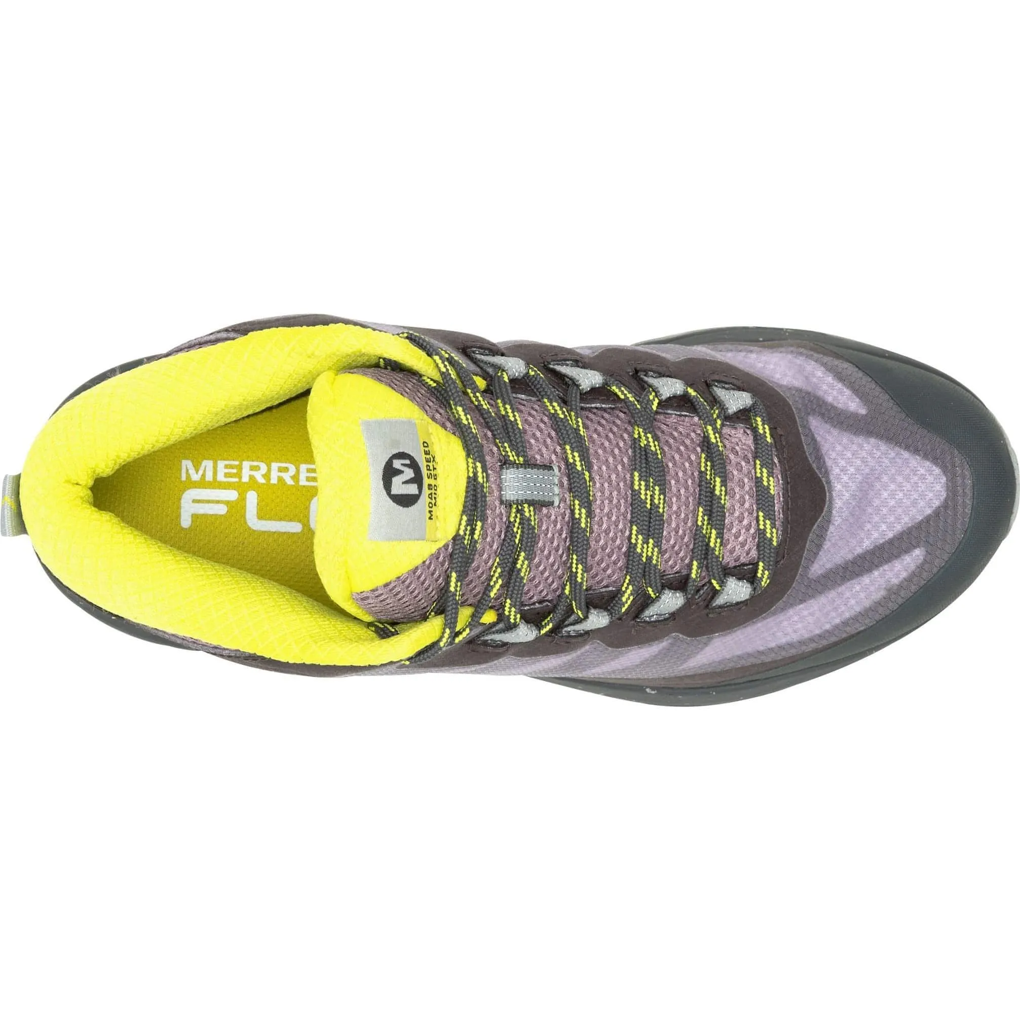 Mountain Fit Weatherproof Hiking Boots Merrell Moab Speed Mid GORE-TEX Womens Walking Boots - Purple