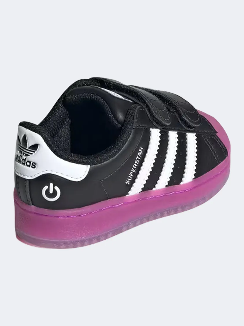 Resort Mood Adidas Superstar Led Light Infant-Girls Originals Shoes Black/Purple/White