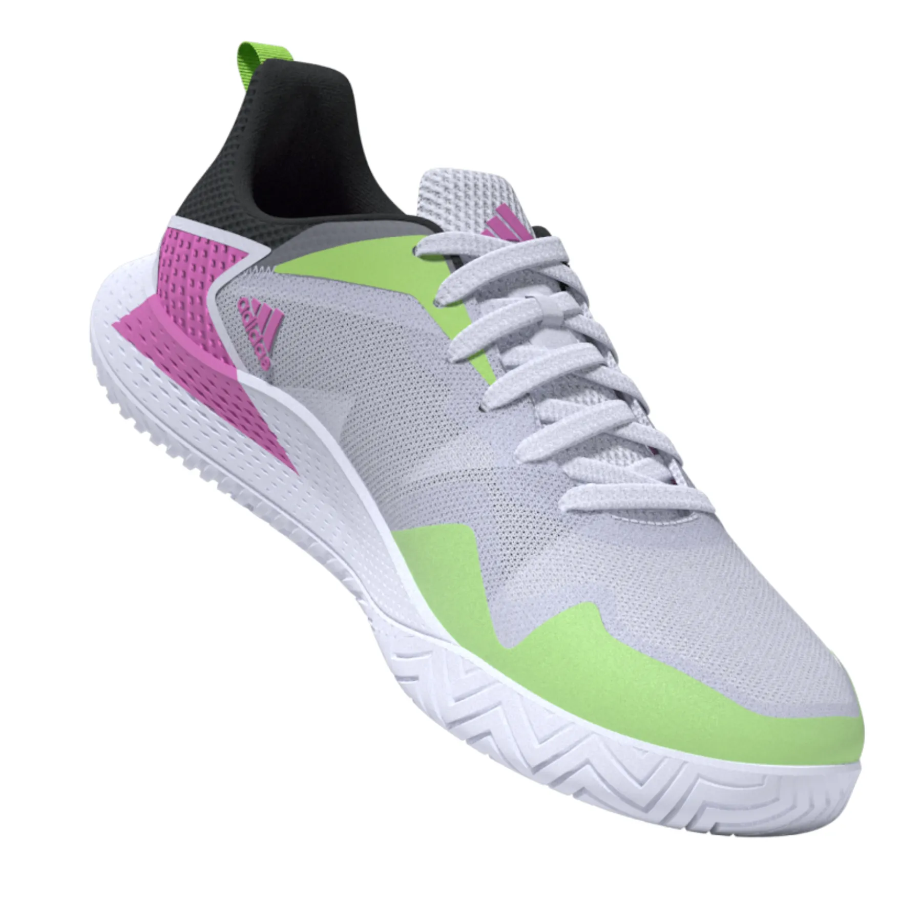 Adidas Performance Defiant Speed Men Tennis Shoes - Crystal White/Silver Metallic/Carbon Basic Comfort Light Motion