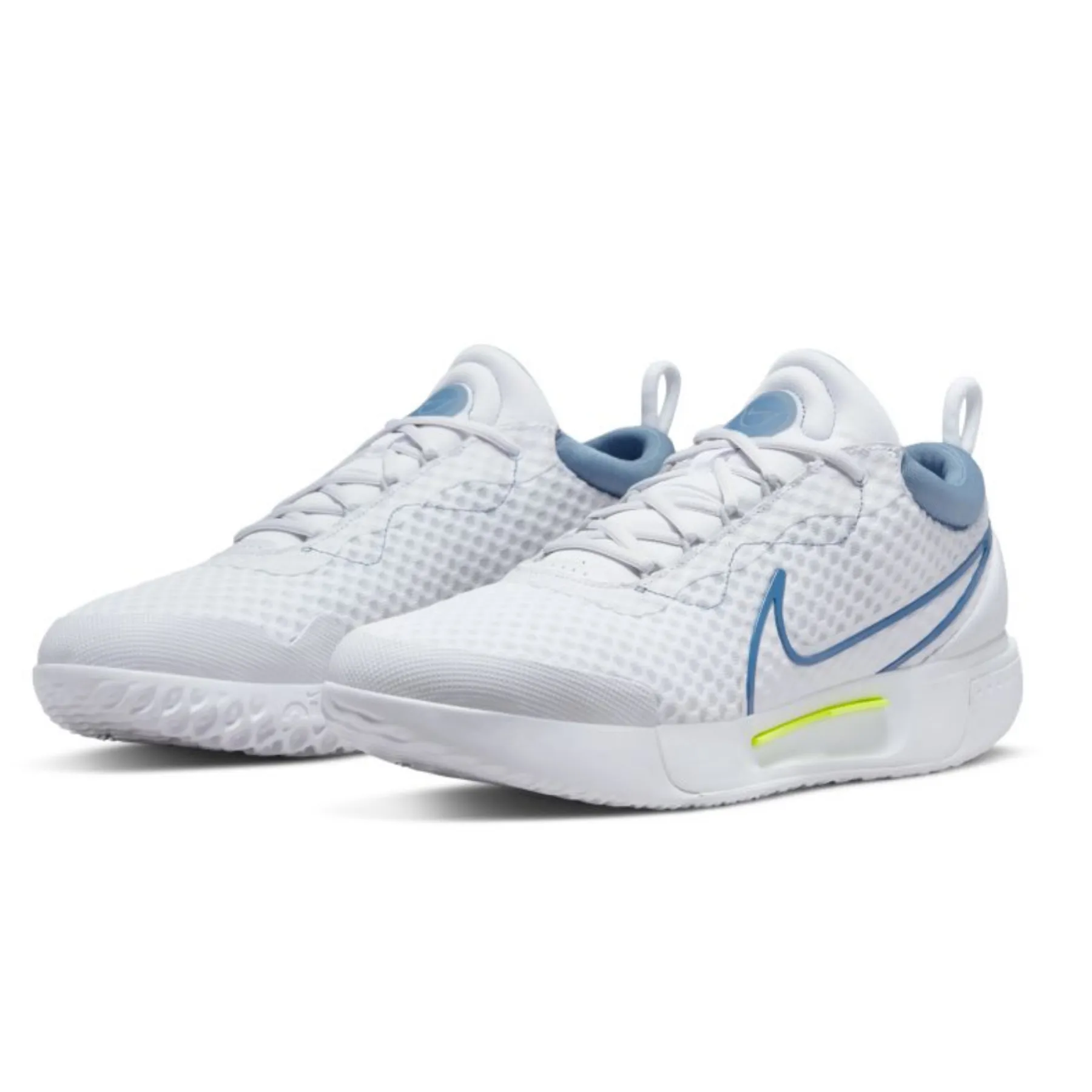 Nike  Court Zoom Pro Men Hard Court Tennis Shoes -White Mystic Navy-Ashen Slate-Grey Fog Lightweight Design Durable Material
