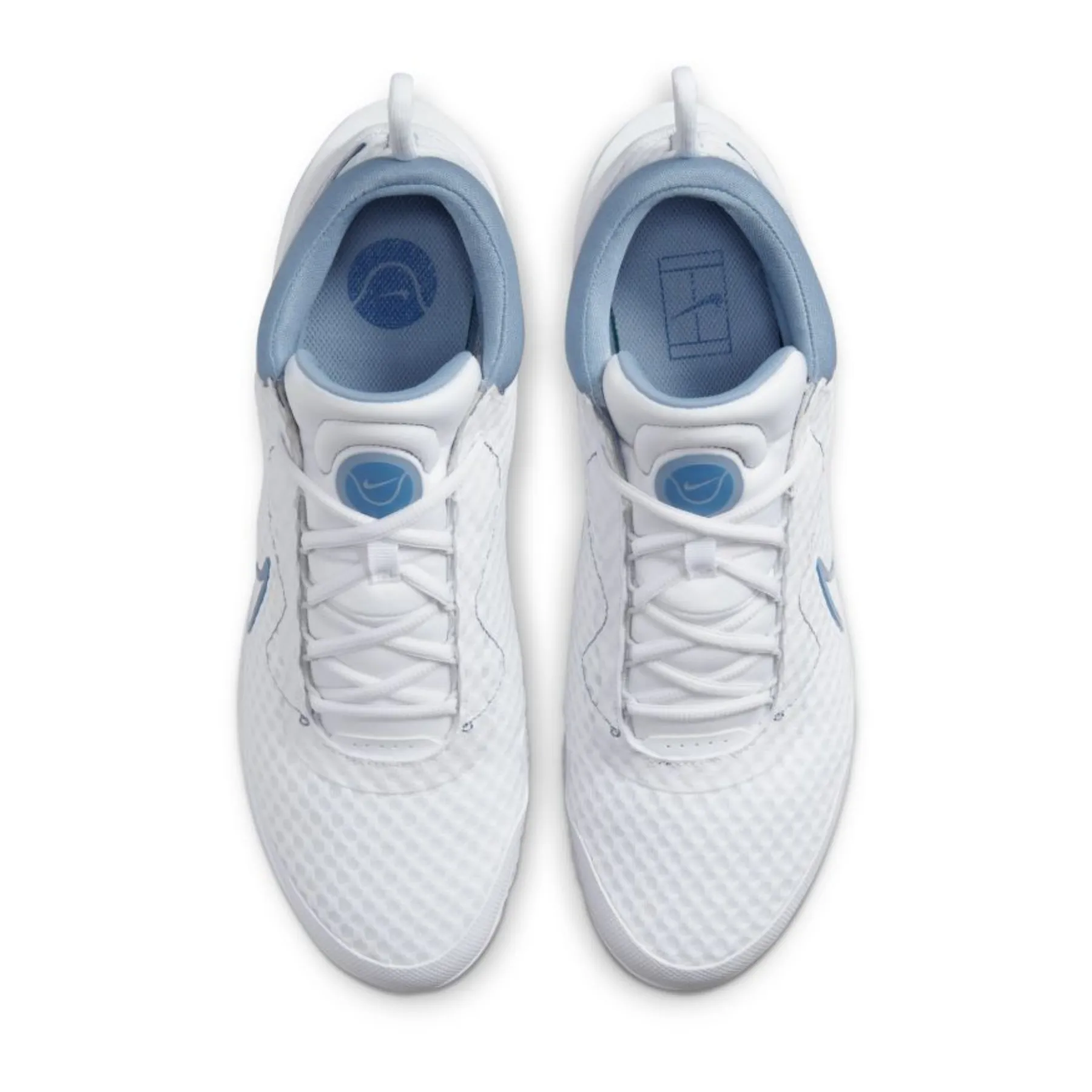 Nike  Court Zoom Pro Men Hard Court Tennis Shoes -White Mystic Navy-Ashen Slate-Grey Fog Comfort footbed Slip On Style