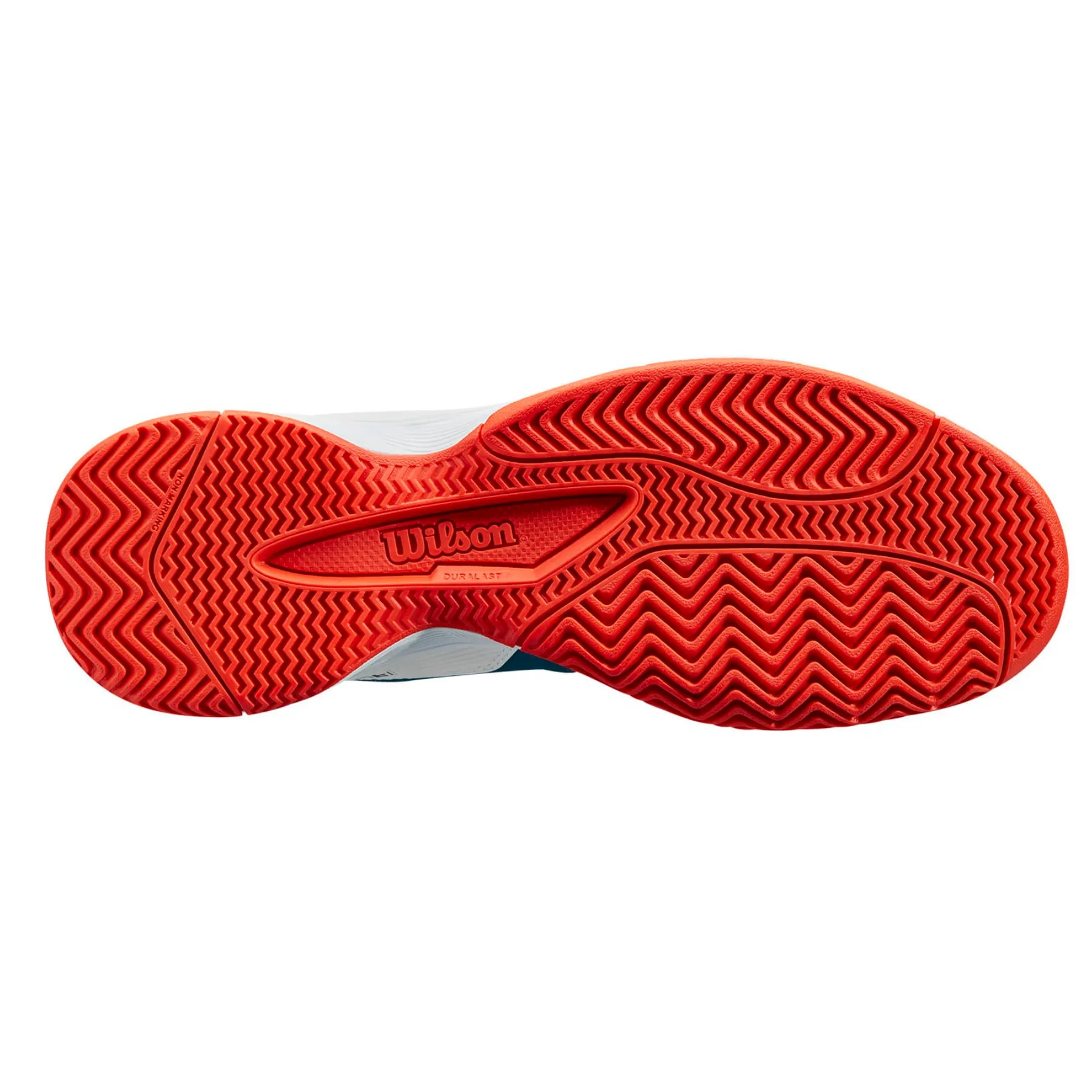 Trail Fit Breathable mesh Wilson Rush Pro JR 4.0 QL Tennis Shoes - Blue Coral/ White/ Fiesta
