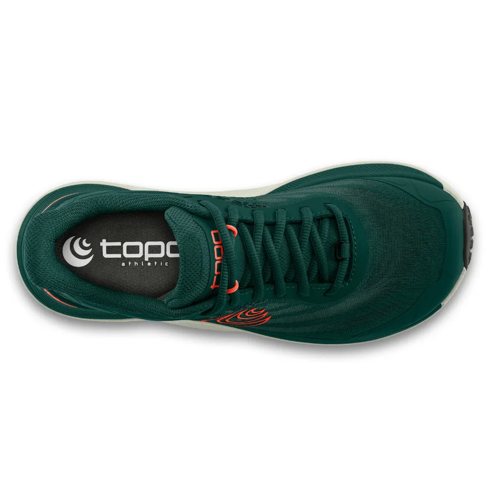running in a color run shoes Topo Men's Ultraventure 4 Running Shoes in Dark Teal/Orange SS25