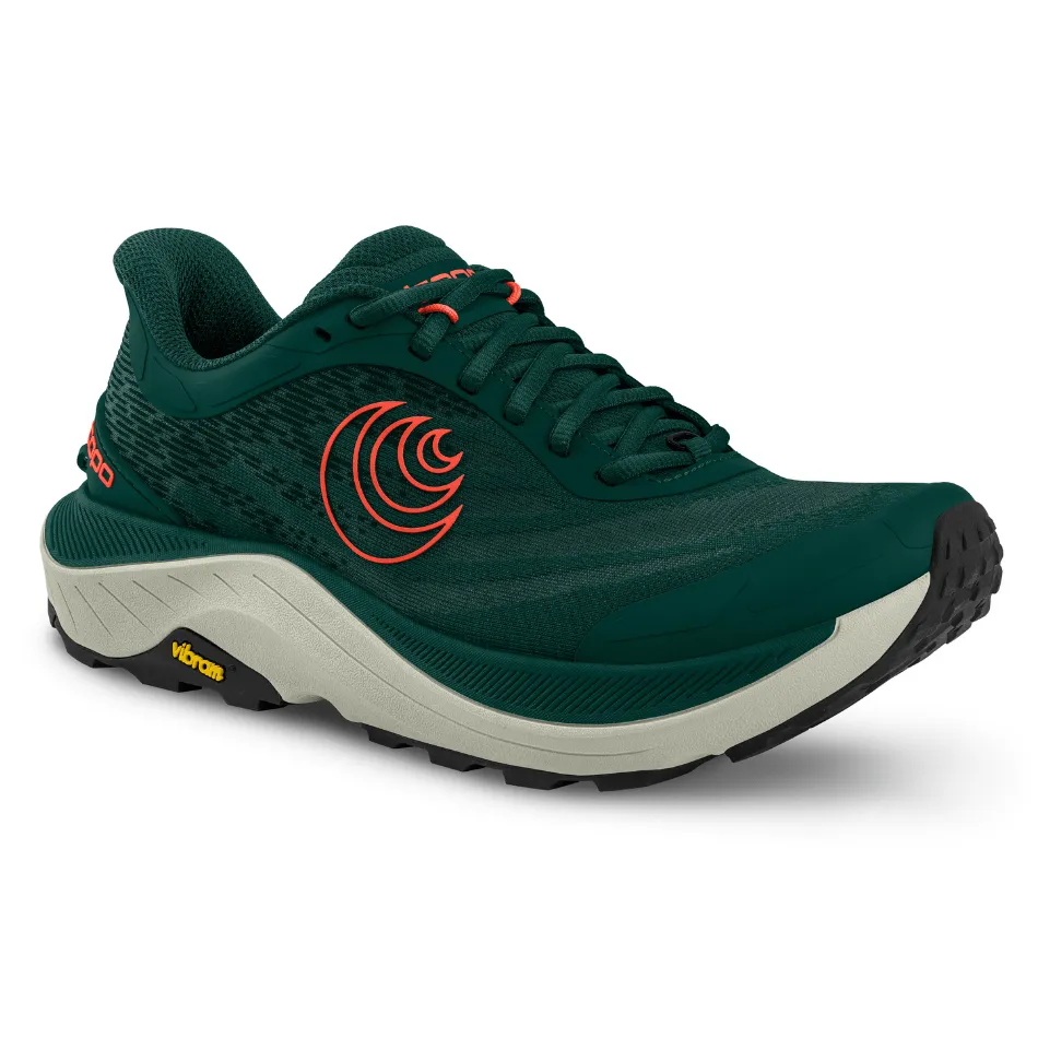 Topo Men's Ultraventure 4 Running Shoes in Dark Teal/Orange SS25 Enhanced Performance