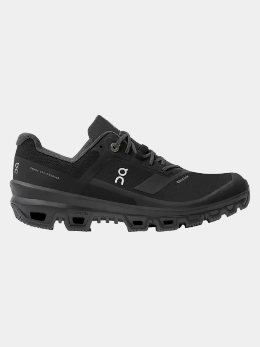 On Cloudventure Waterproof  Men Running Espadrilles Black Flexible Movement Traction