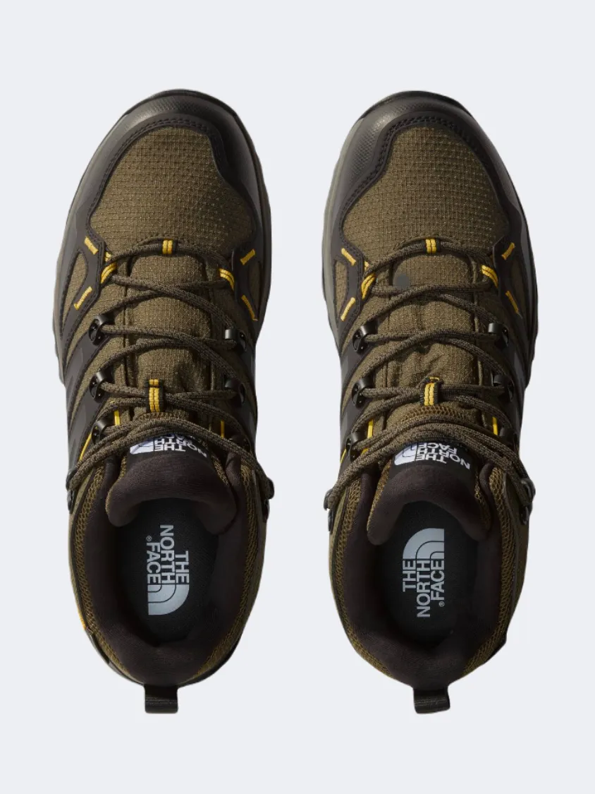 Protection Against Rocks The North Face Hedgehog Goretex Men Hiking Boots Taupe Green/Black