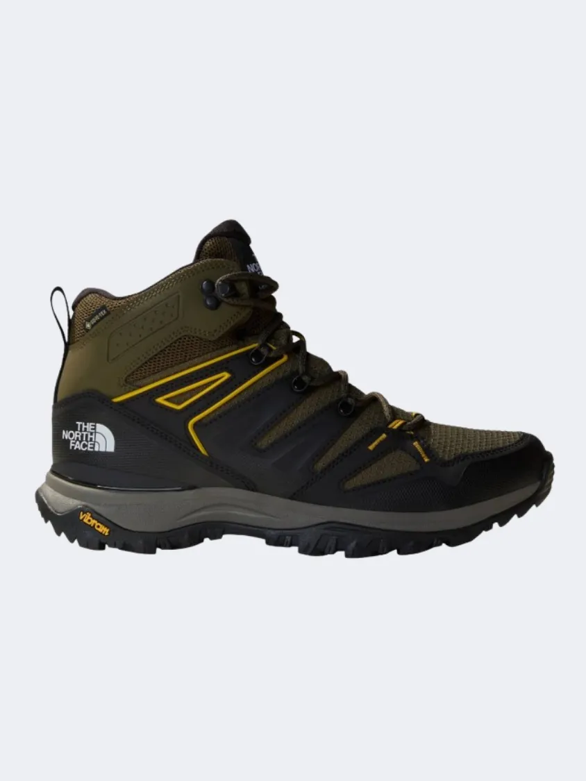 The North Face Hedgehog Goretex Men Hiking Boots Taupe Green/Black Climbing Terrain Support Elevation Trail