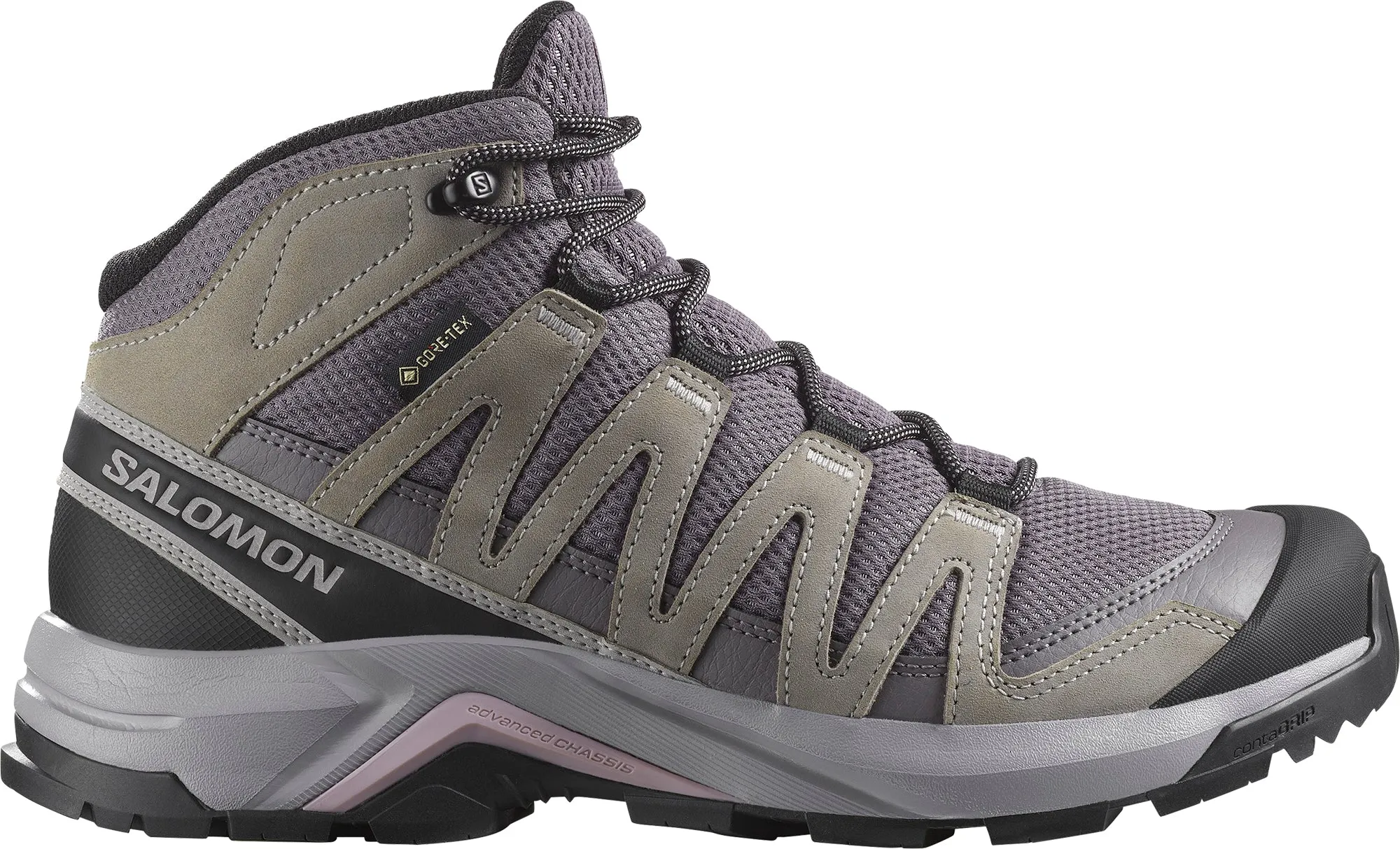 Salomon X-Adventure Recon Mid GORE-TEX Womens Walking Shoes - Grey Climb Training Nature Ground