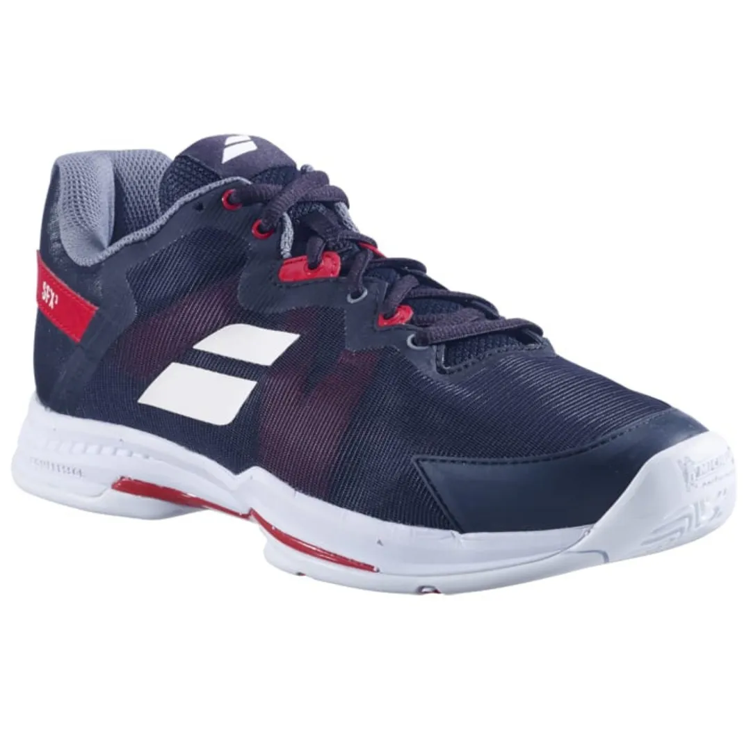 Babolat SFX All Court Men Tennis Shoes - Black/Poppy Red Durable Build Foot Freedom