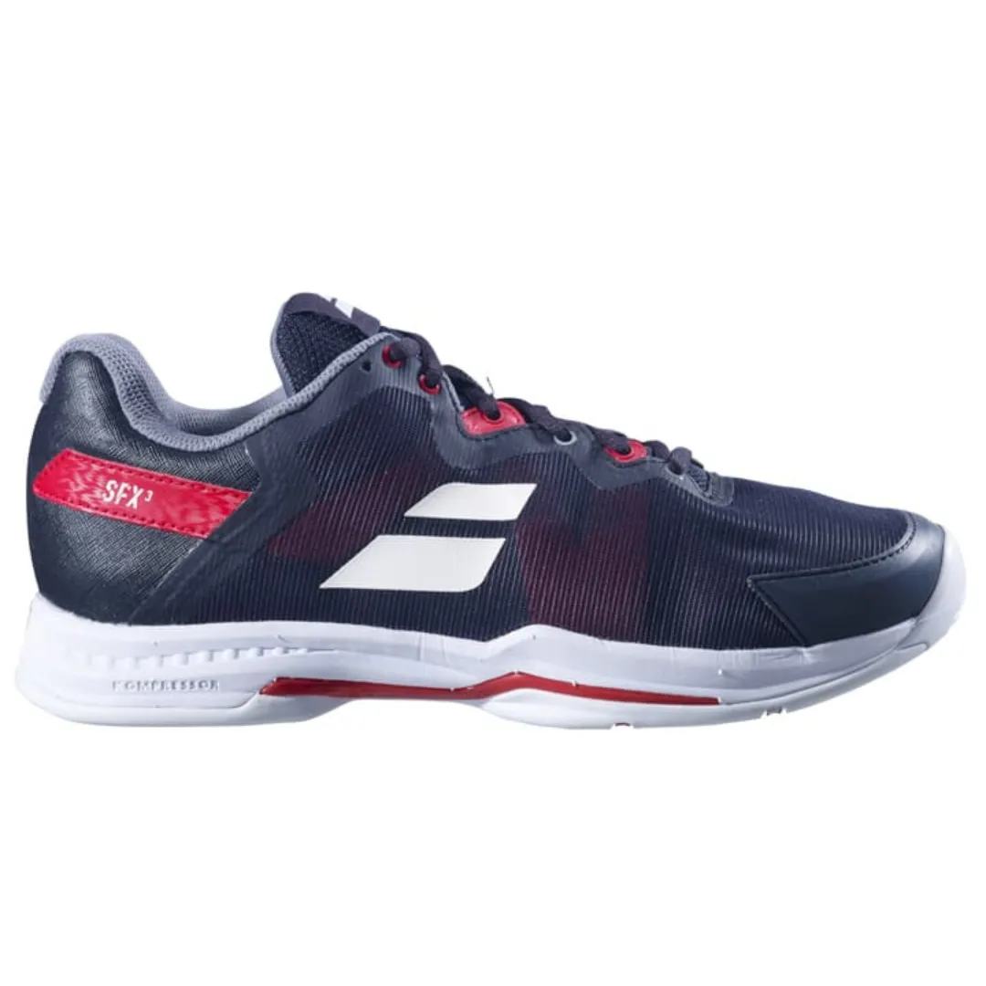 lightweight fabric Babolat SFX All Court Men Tennis Shoes - Black/Poppy Red