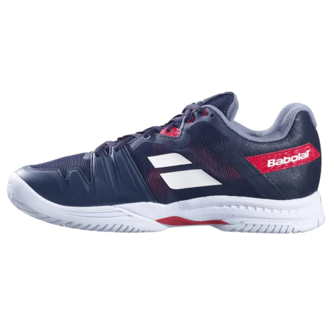 Babolat SFX All Court Men Tennis Shoes - Black/Poppy Red Foot Motion