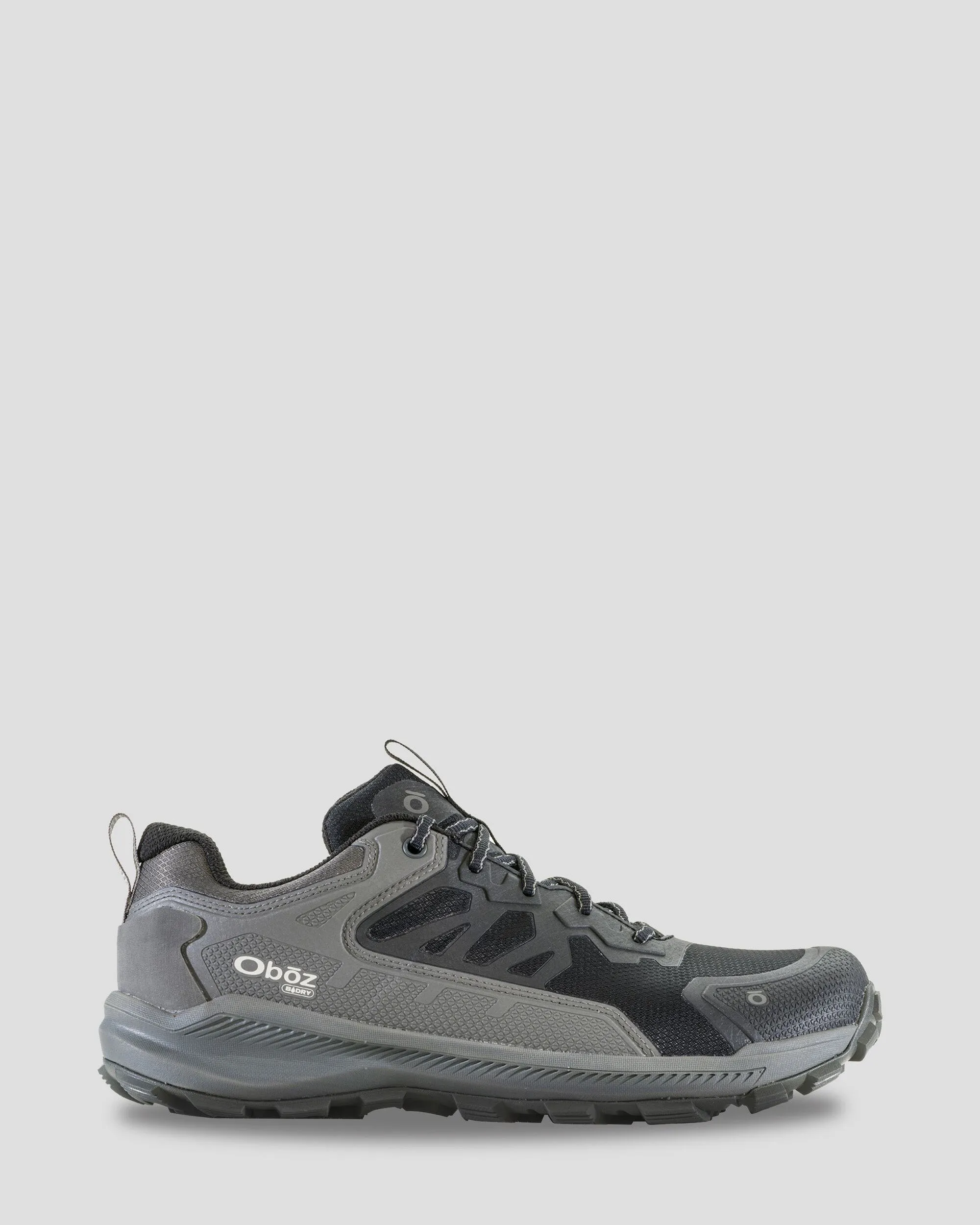 Men's Oboz Katabatic Low Waterproof Hiking Shoes - Charcoal Soft Platform Wrinkle Resistant