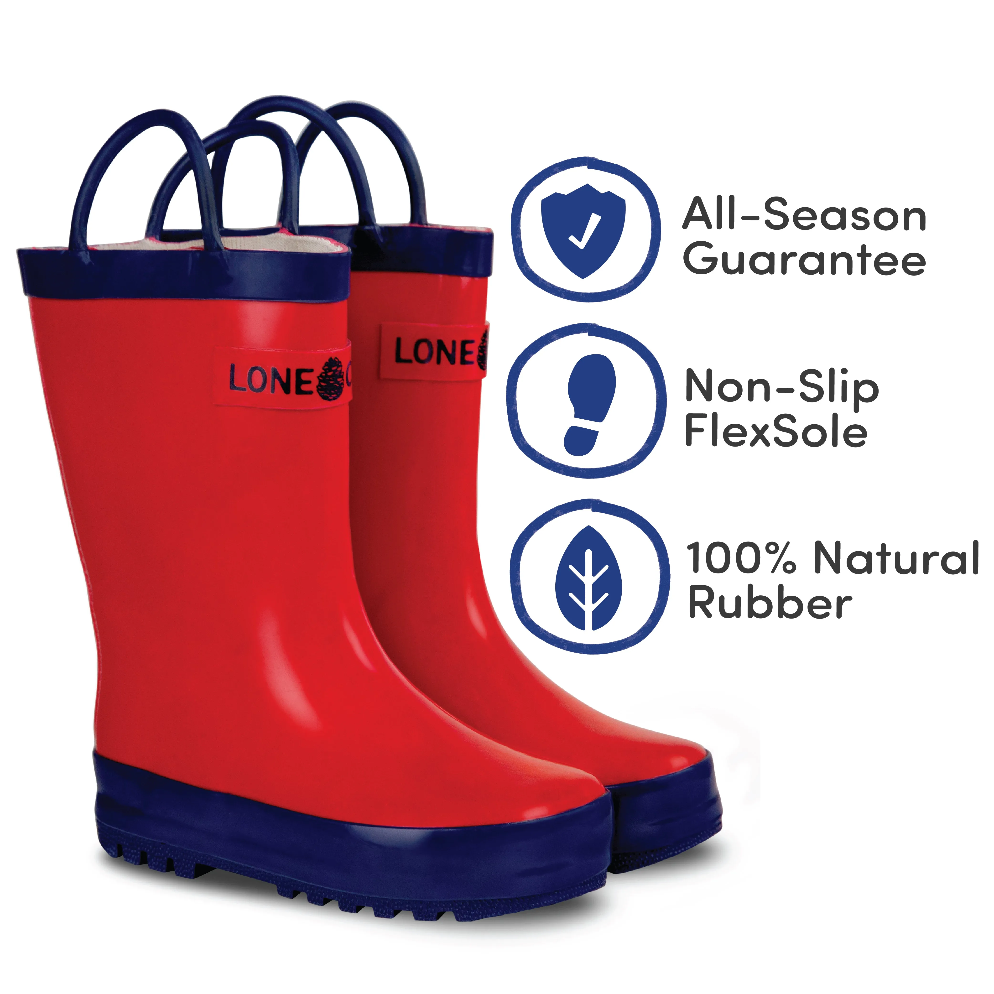 Firetruck Red Rain Boot Heavy Rainfall Cold Days