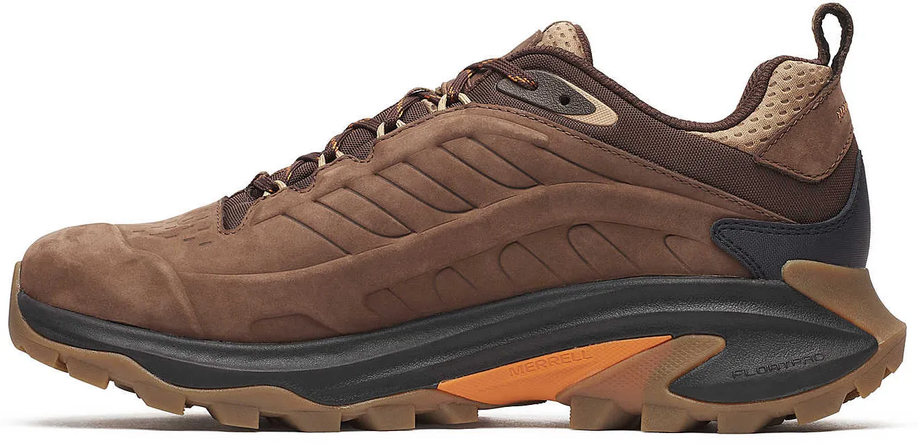 Foot Protection Technology Mud Resistance Merrell Moab Speed 2 Leather Waterproof Mens Walking Shoes - Brown