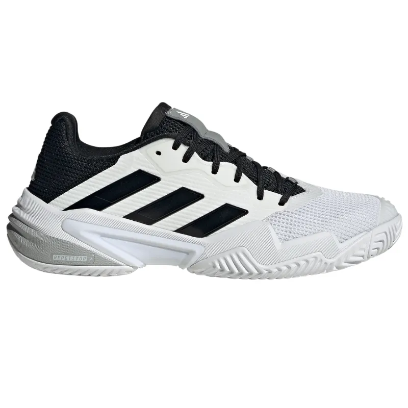Comfort Trail Adidas Barricade 13 Mens White/Core Black/Grey Three Tennis Shoes