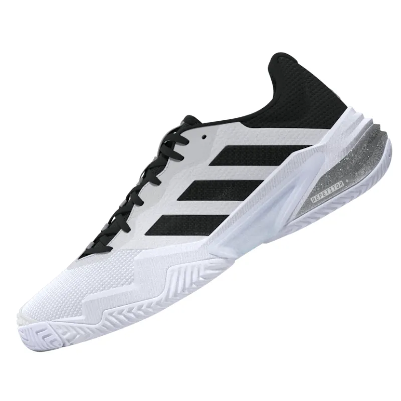 Gym goers Adidas Barricade 13 Mens White/Core Black/Grey Three Tennis Shoes