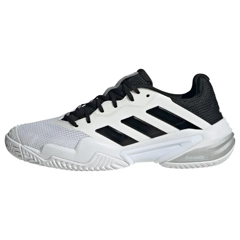 Adidas Barricade 13 Mens White/Core Black/Grey Three Tennis Shoes Energy Boost