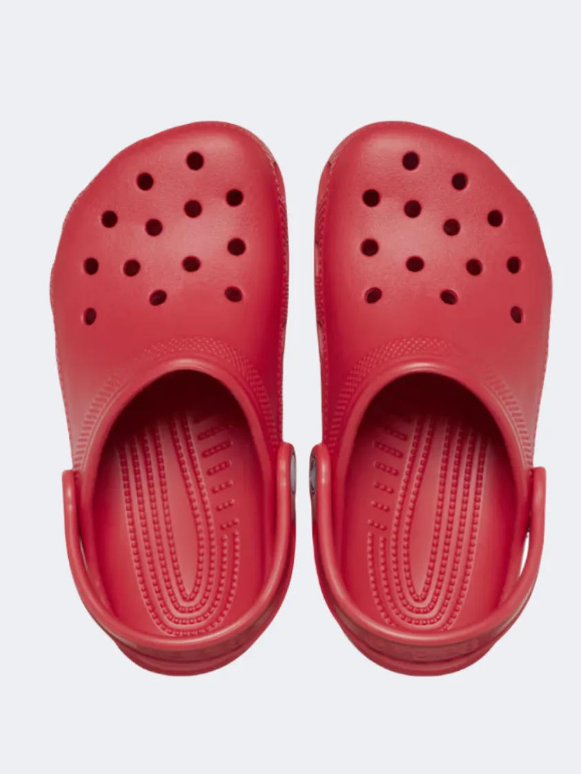 Training Suede Soft Crocs Classic Clog Kids Lifestyle Slippers Varsity Red