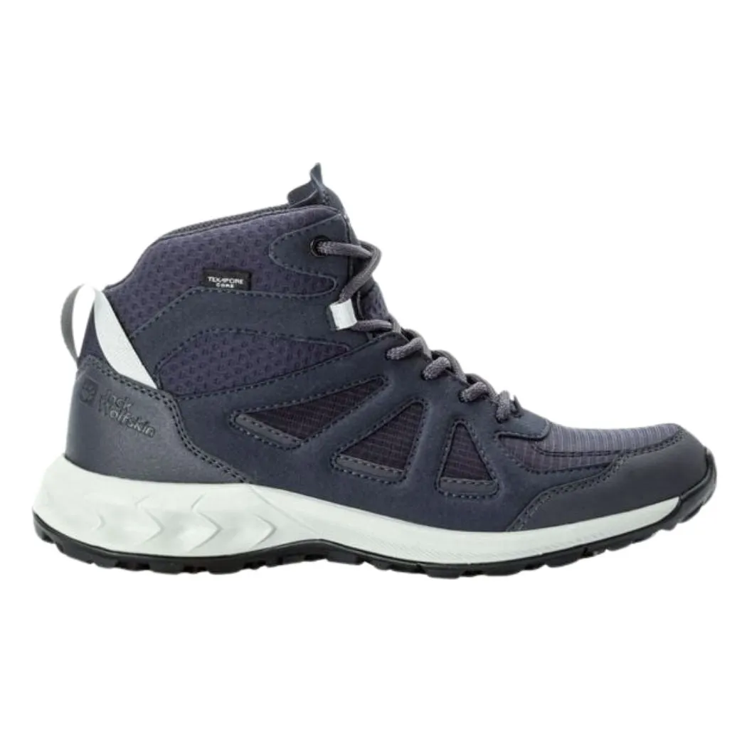jack wolfskin Woodland 2 Texapore Mid Women's Waterproof Hiking Shoes Earth Tone Star Edge