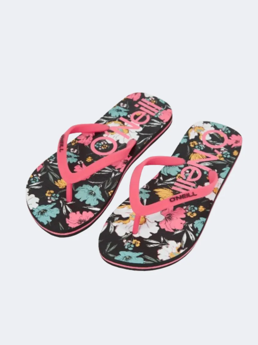 zipper ONeill Profile Graphic Girls Beach Sandals Black/Blue Bluemchen