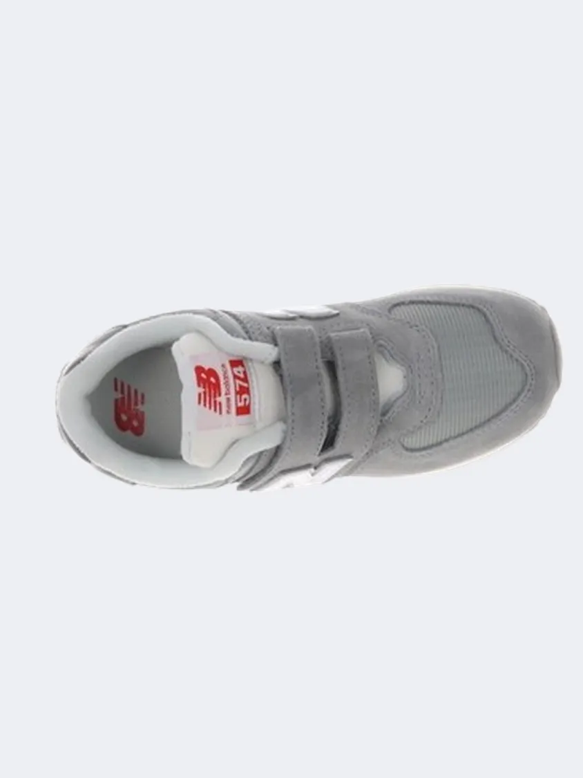 New Balance 574 Ps Boys Lifestyle Shoes Slate Grey velcro Fantasy Path