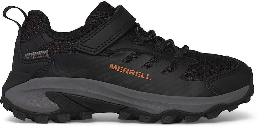 Merrell Moab Speed 2 A/C Waterproof Childrens Walking Shoes - Black Performance Driven