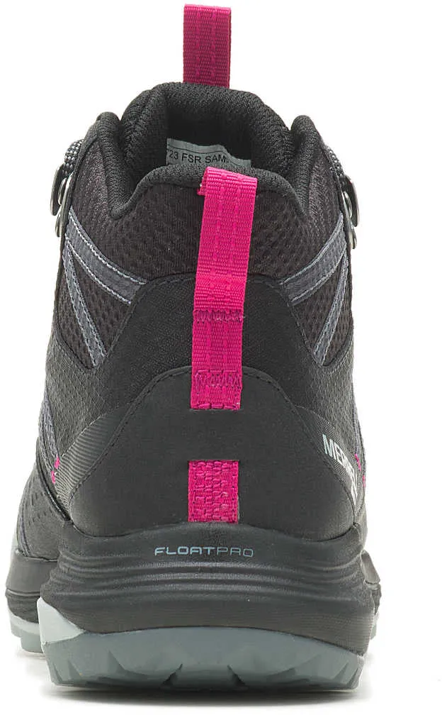 Trail Traction Rough Trails Merrell Siren 4 Mid GORE-TEX Womens Walking Boots - Black