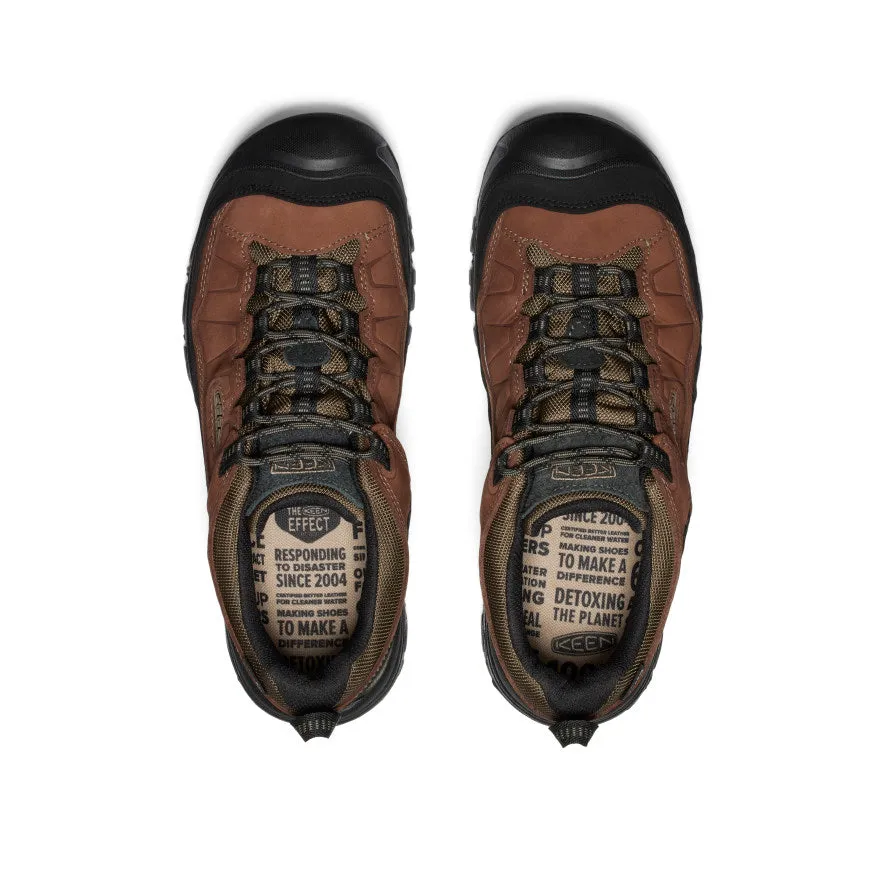 Soft cushion Body Motion Men's Targhee IV Wide Waterproof Hiking Shoe  |  Bison/Black
