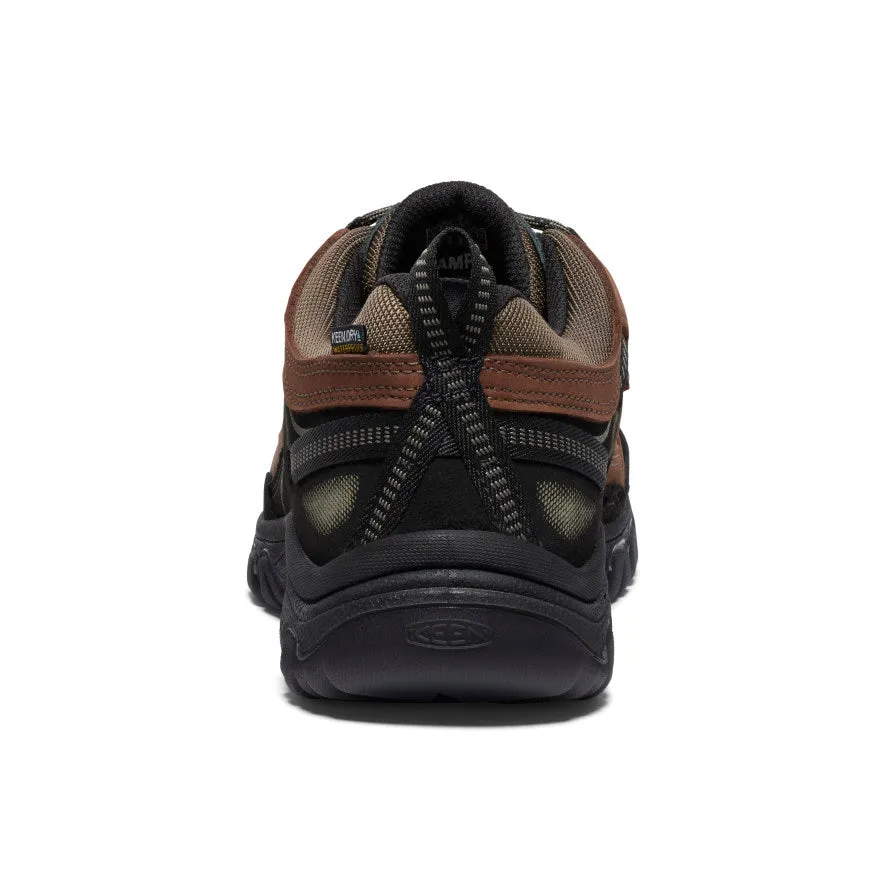 Men's Targhee IV Wide Waterproof Hiking Shoe  |  Bison/Black Structured support keeps your feet aligned throughout movement