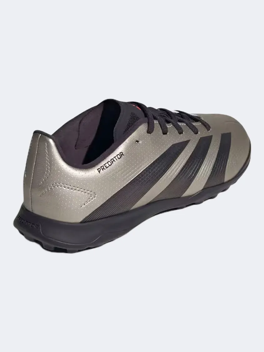 Adidas Predator League Tf Kids Turf Shoes Platinum/Black/Turbo Stone Grip Light Step