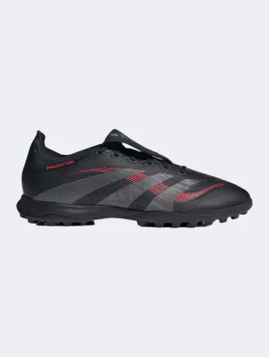 Adidas Predator League Fold Over Tongue Men Football Shoes Black/Grey/Red Cleats Premium Quality