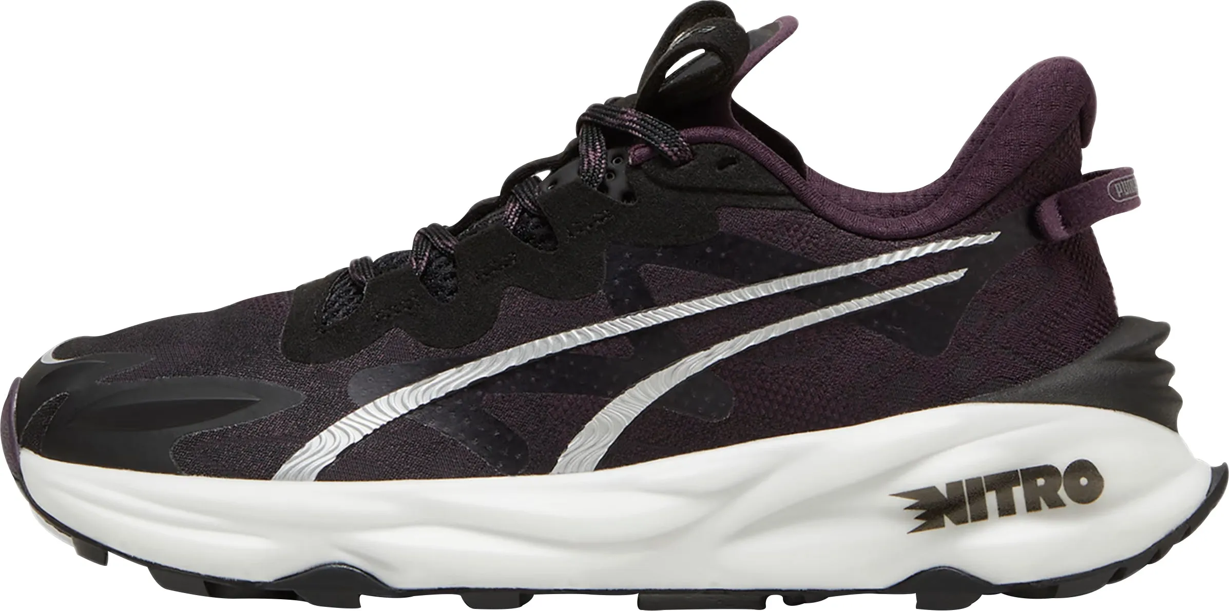 Puma Fast-Trac Nitro 3 Womens Trail Running Shoes - Black Water Resistant Stretch knit