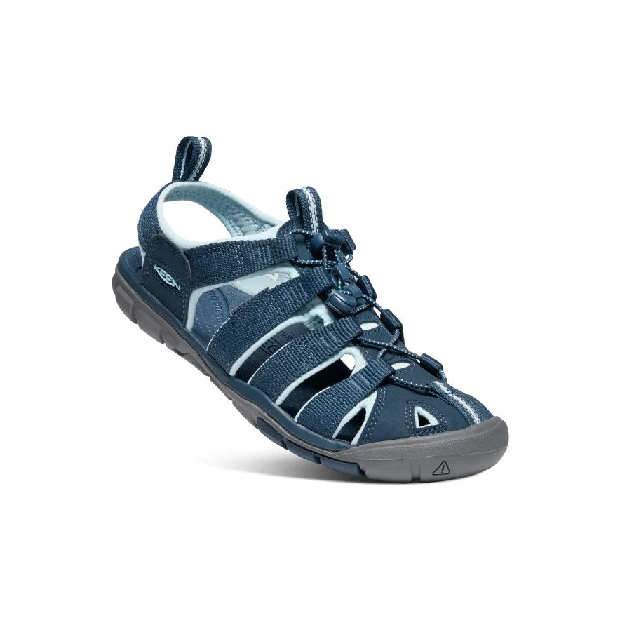 Women's Clearwater CNX Sandal  |  Navy/Blue Glow Midfoot lockdown maintains lateral control