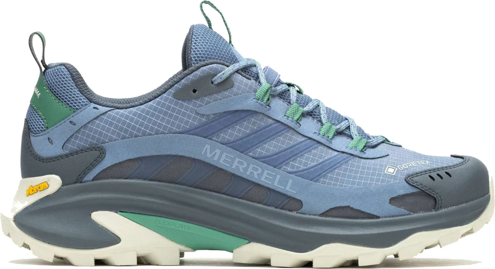 wet conditions Extreme Hike Merrell Moab Speed 2 GORE-TEX Mens Walking Shoes - Blue