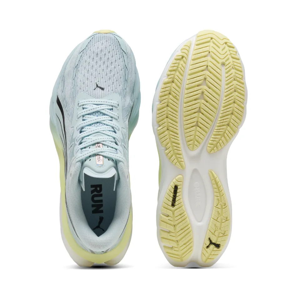 solid - colored shoes PUMA Women's Velocity NITRO 4 Running Shoes in Sea Glass/Gold Moon AW25