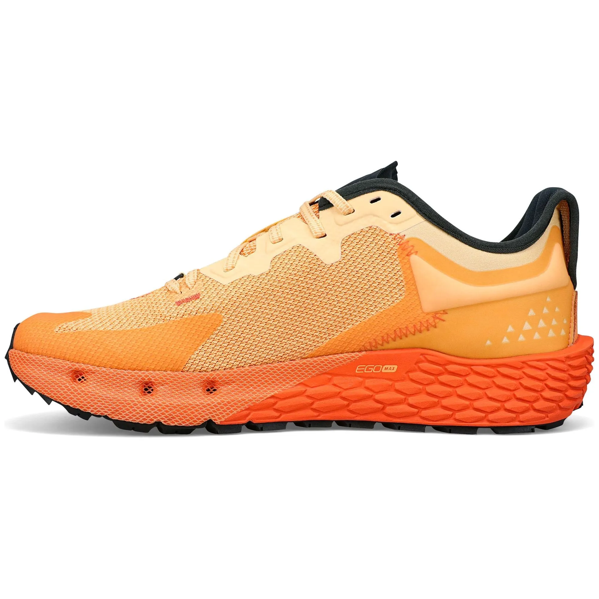 Outsole traction pattern supports agile footwork Stylish Altra Timp 4 Mens Trail Running Shoes - Orange