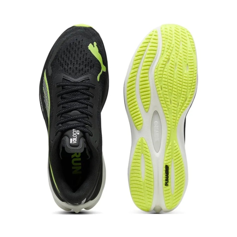 removable - insole - feature shoes Youth runner Puma Men's Velocity Nitro 3 Running Shoes in Puma Black/Yellow Alert SS25