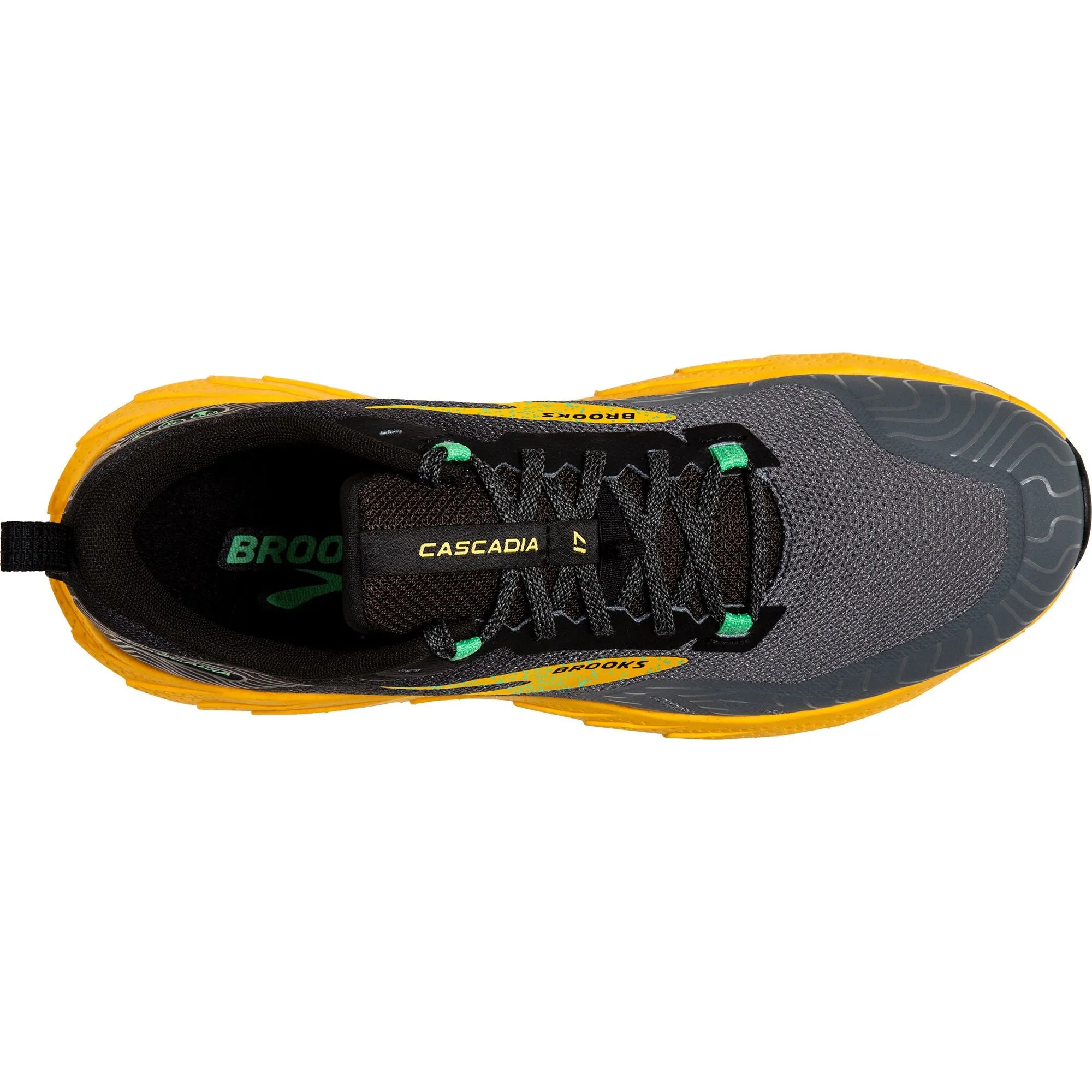Brooks Cascadia 17 Mens Trail Running Shoes - Grey Supportive Design Fat Burn