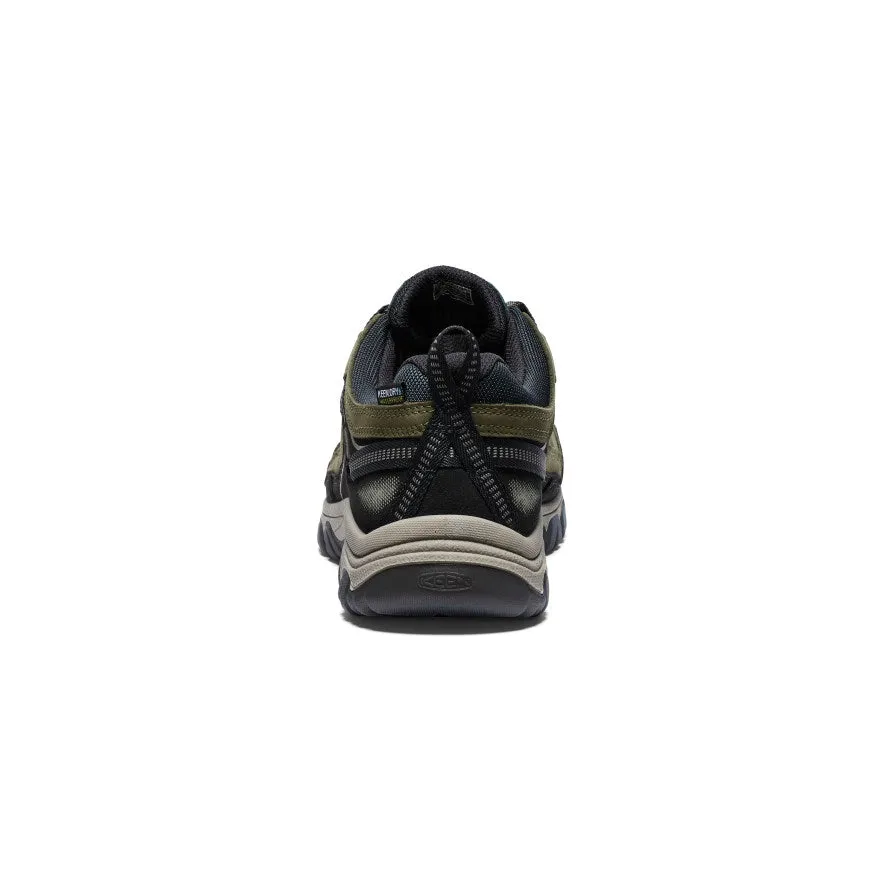 Men's Targhee IV Waterproof Hiking Shoe  |  Dark Olive/Gold Flame Durable soles resist wear from frequent use