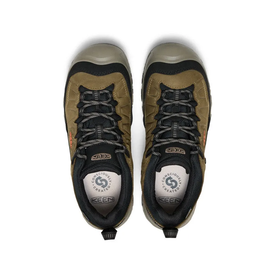 posture support Walk Session Men's Targhee IV Waterproof Hiking Shoe  |  Dark Olive/Gold Flame