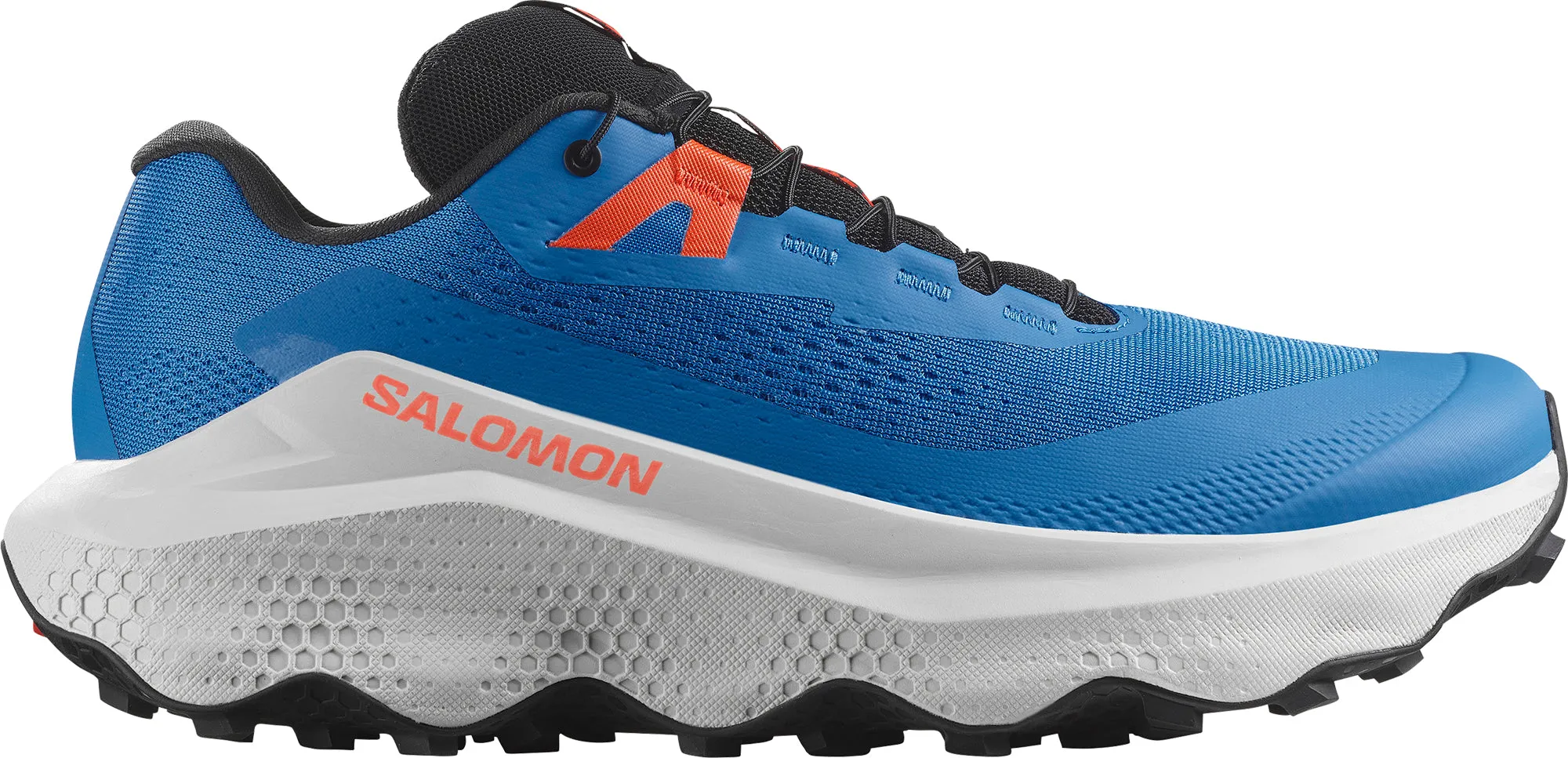 Secure fit helps reduce fatigue and enhance control High Traction Salomon Ultra Glide 3 Mens Trail Running Shoes - Blue