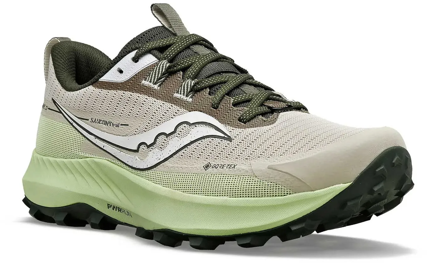 Flex Movement Impact Resistant Saucony Peregrine 13 GORE-TEX Mens Trail Running Shoes - Brown