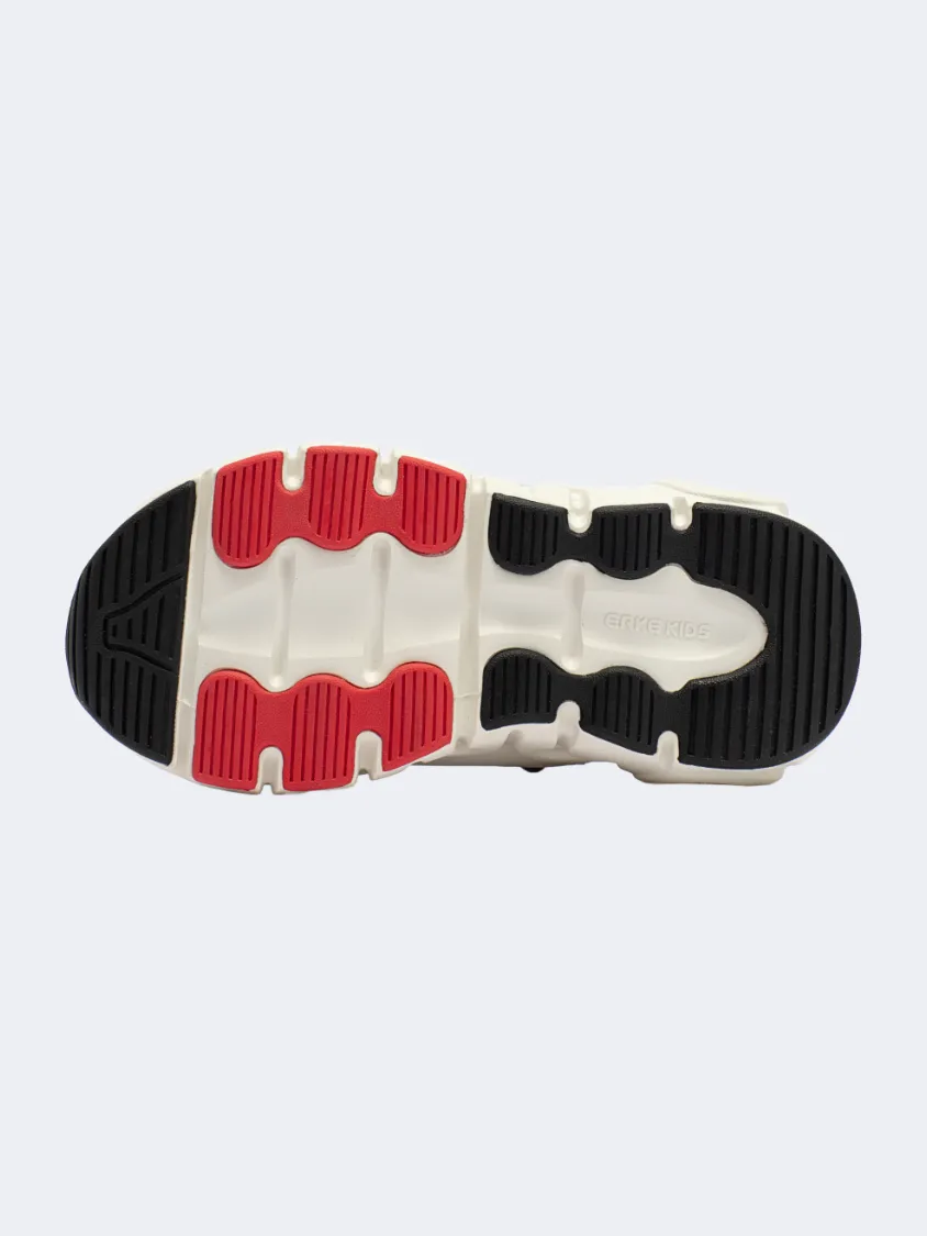 Erke Cushioning Kids-Boys Running Shoes Cream White/Red Dance Fit