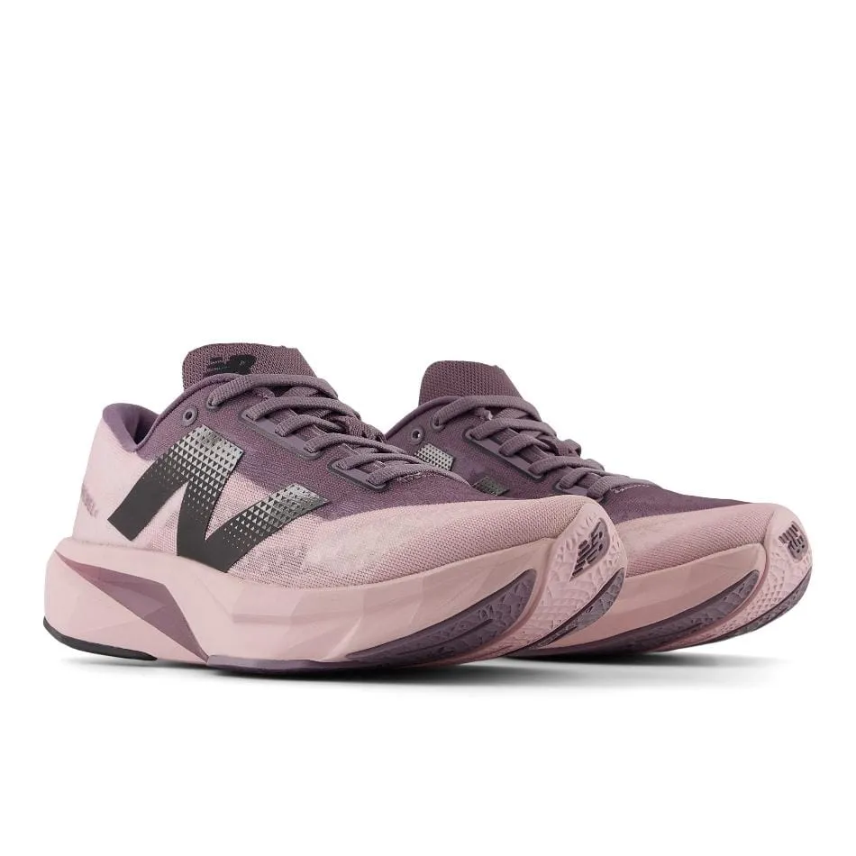 Reinforced - seams New Balance Women's FuelCell Rebel V4 Running Shoes in Twilight Haze/Dark Ice Wine/Black SS25