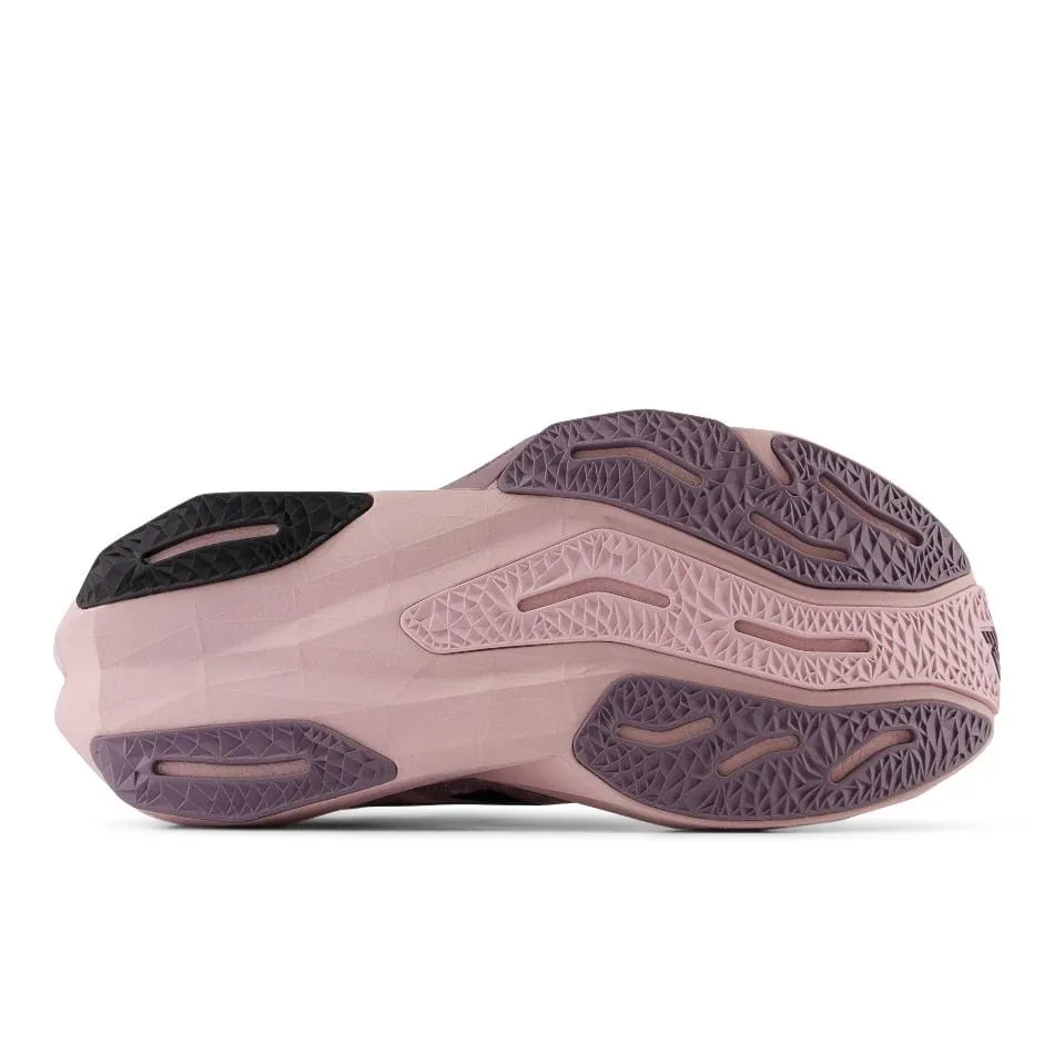 New Balance Women's FuelCell Rebel V4 Running Shoes in Twilight Haze/Dark Ice Wine/Black SS25 running in dry weather shoes