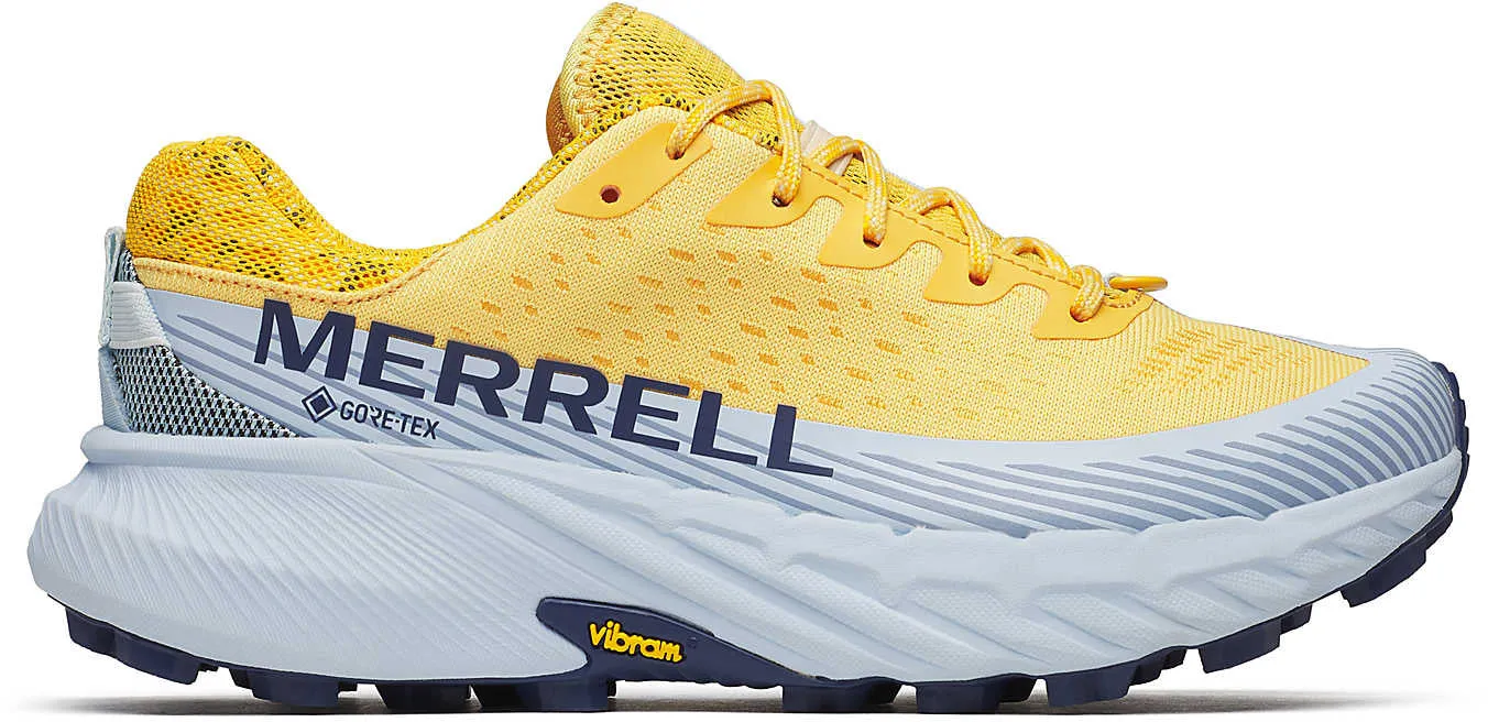 Sprint Ready Leather Upper Merrell Agility Peak 5 Gore-Tex Womens Trail Running Shoes - Yellow