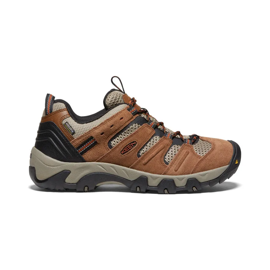 Men's Headout Waterproof Hiking Shoe  |  Bison/Fossil Orange Padded Base